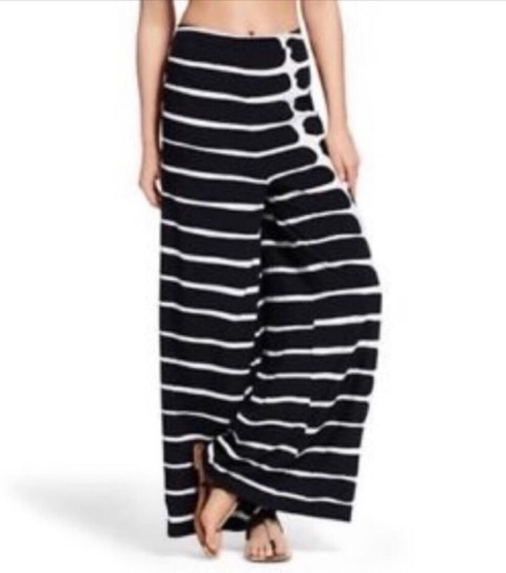 Marimekko for Target High Waisted Wide Leg Palazzo Pants Black White Abstract Sm